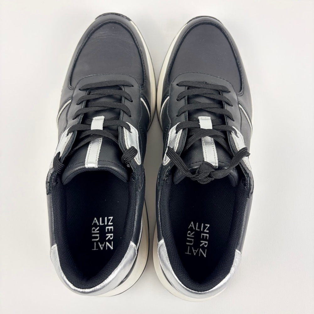 Naturalizer Blossom Black Leather Platform Sneakers Women’s 12M Comfort Shoes - Picture 6 of 10